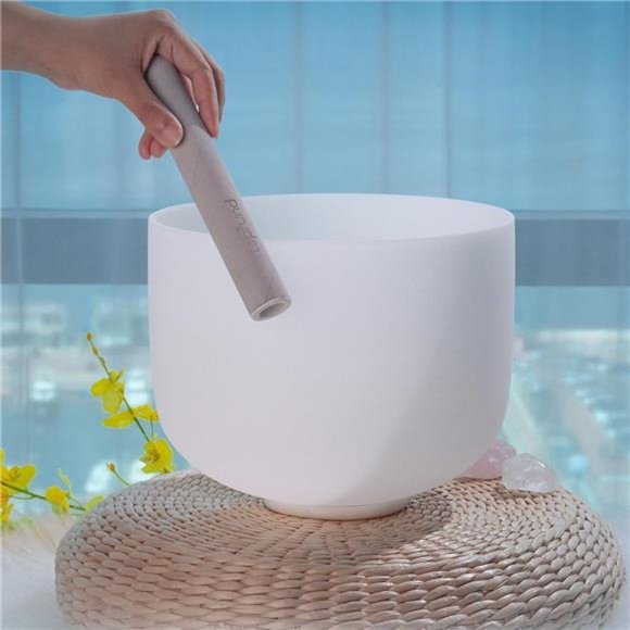 F Note Quartz Crystal Singing Bowl 8 Inch Heart Chakra Meditation Sound Healing - Picture 6 of 6